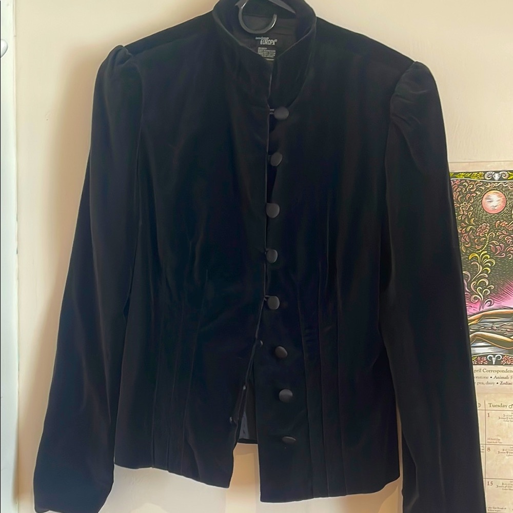 Goth Black Velvet Jacket